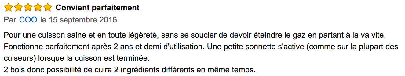 commentaire Cuiseur vapeur Philips